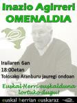 Inazio Agirre omenduko da gaur Tolosan
