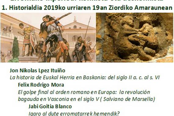 Urriaren 19an "Erromako inperioa: konkista eta deskonkista" historia jardunaldia