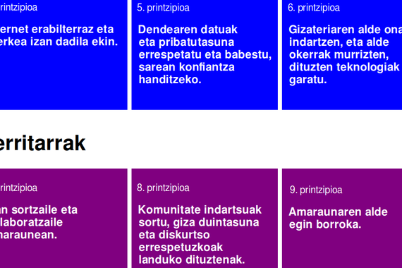 Sarerako Kontratuko 9 printzipioak euskaratuta
