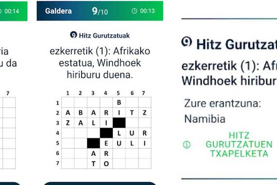 Hitz gurutzatuak Egunean Behin jokoan, Euskal Herriko Txapelketarako berotzeko