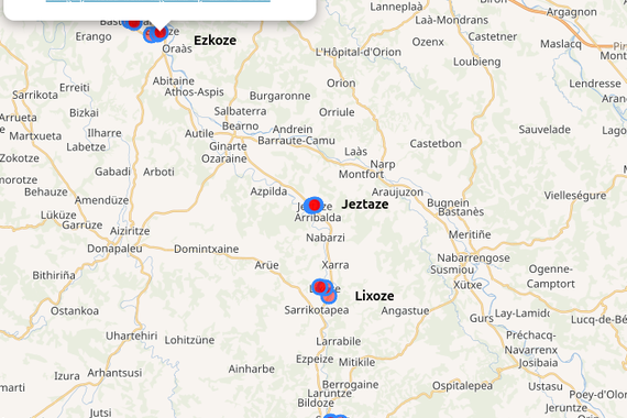 Ezkoze, Lixoze, Jeztaze eta Eskiula: herri hauek Tagzanian kokatzeko zalantzak