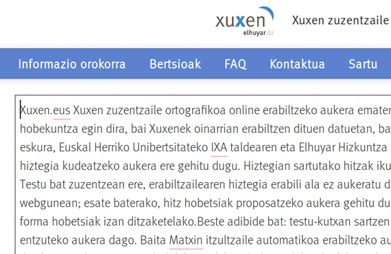 Xuxen euskarazko zuzentzaile ortografikoa berritua sarean