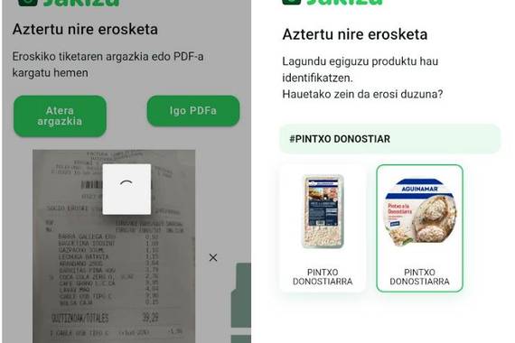 Kontsumo jasangarriagoaren bidean: Erosketa tiketak irakurri Jakizu aplikazioarekin
